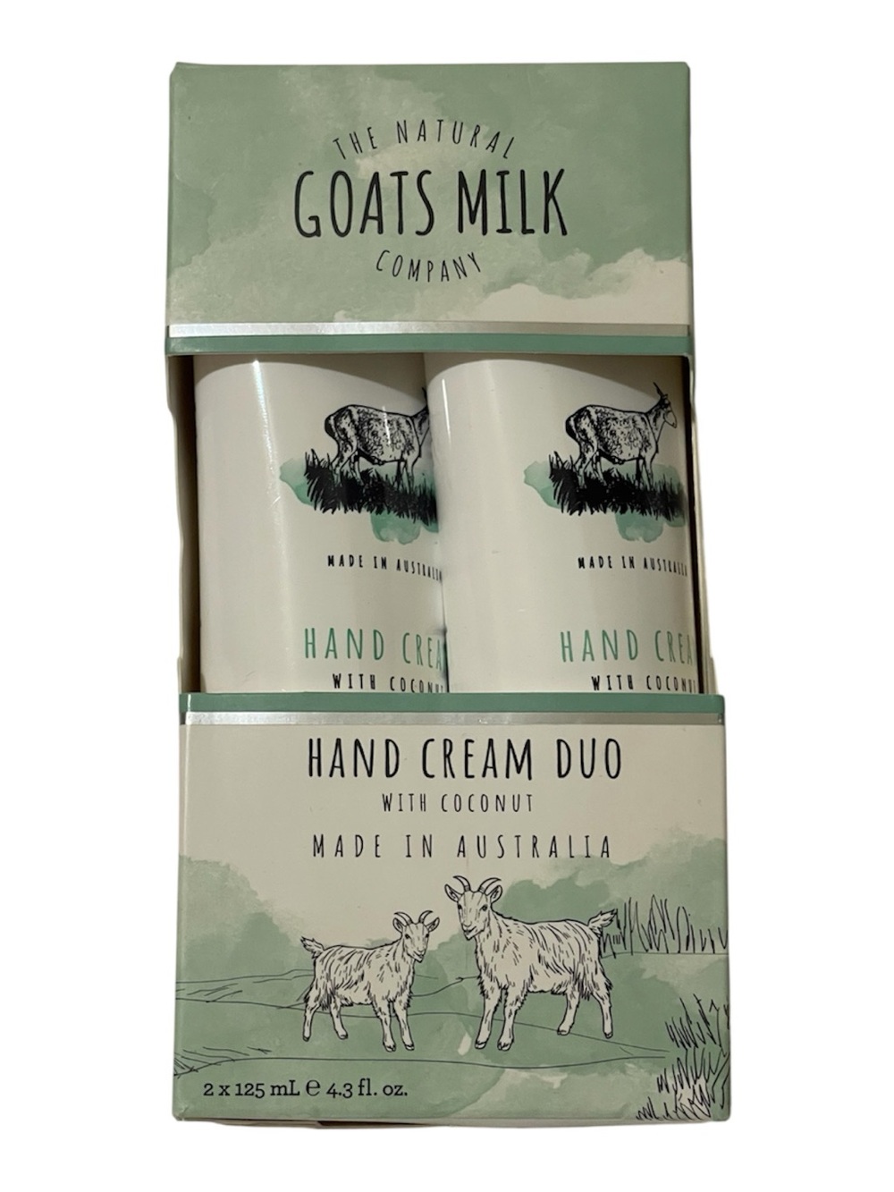 The Natural Goats Milk Company Hand Cream Duo With Coconut 4.22 oz - NIB**